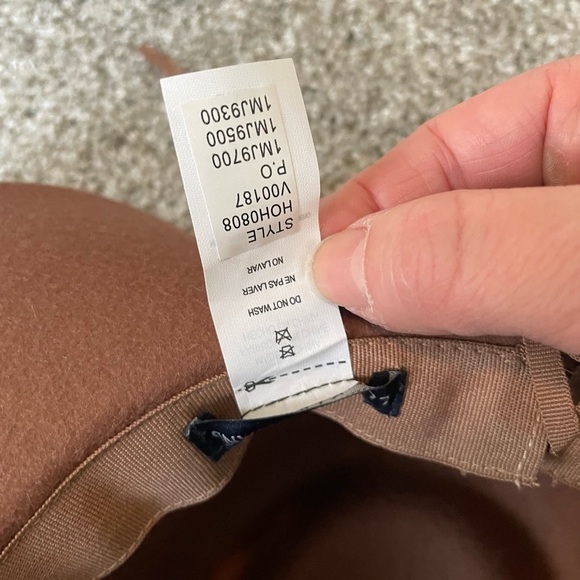 🎊 NWOT Lucky Brand Felt Hat with Leather Ribbon Brown Womens - Picture 4 of 4